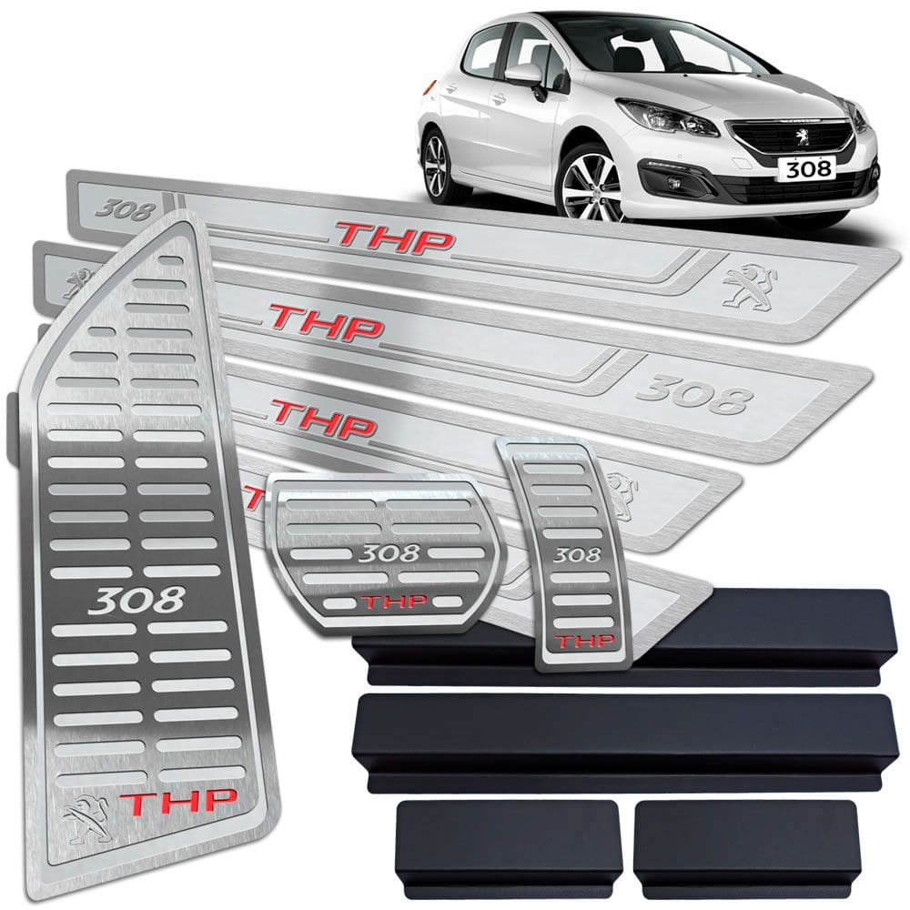 Soleira Pedaleira Descanso Peugeot 308 THP 12/19 Prata AR