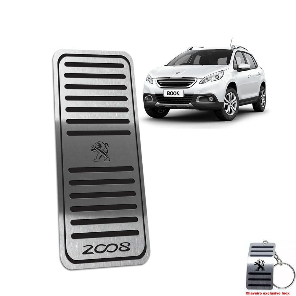 Descanso De Pé Em Aço Inox Peugeot 2008 2015/2019 Preto