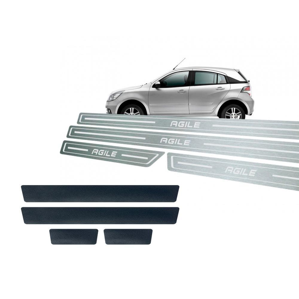 Soleira + Vinil Chevrolet Agile 2010 Até 2014