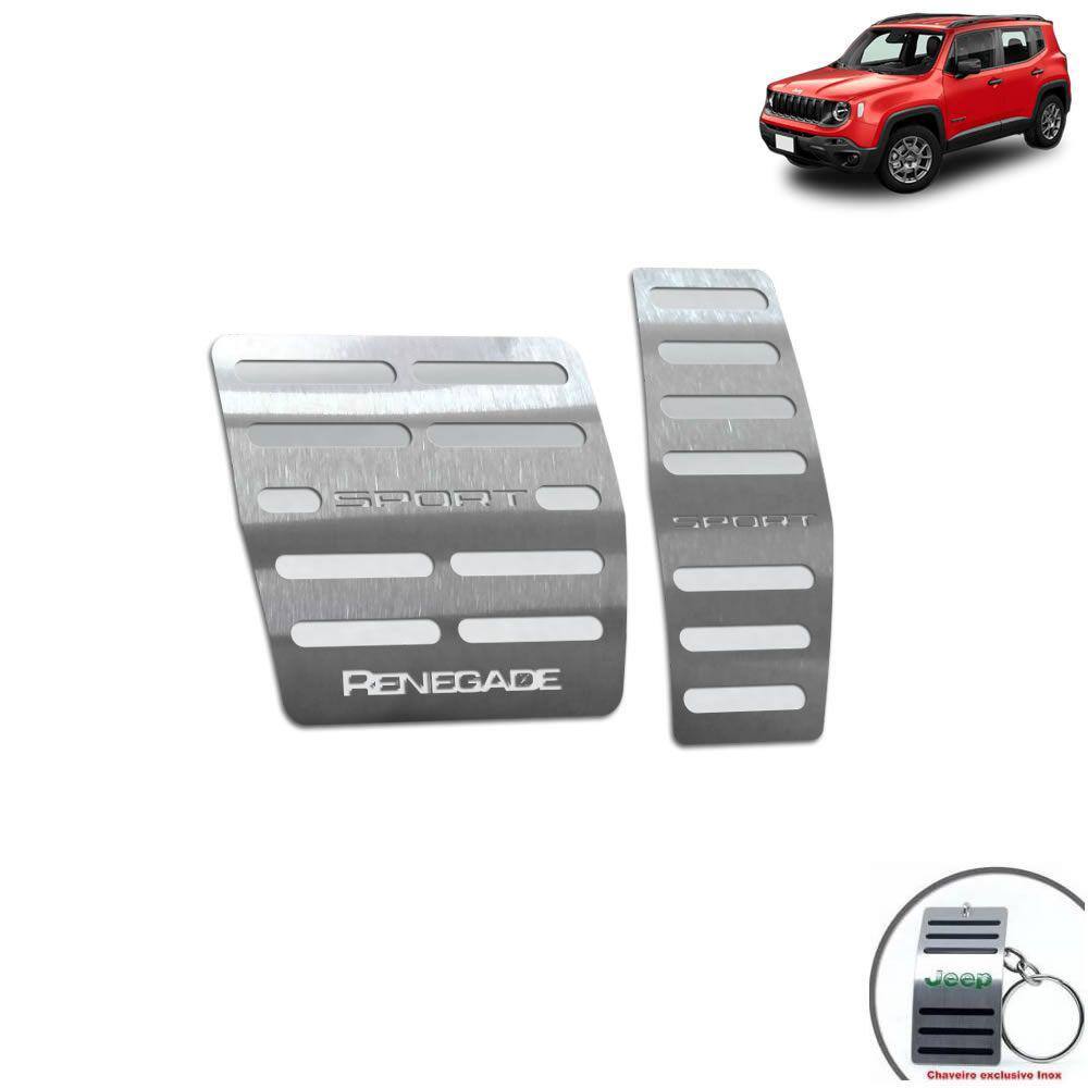 Pedaleira Automático Jeep Renegade Sport Prata