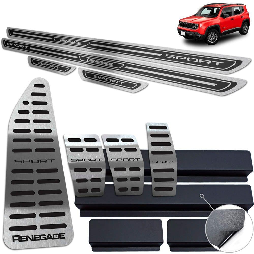 Descanso Pedaleira Manual Soleira Renegade Sport Preto