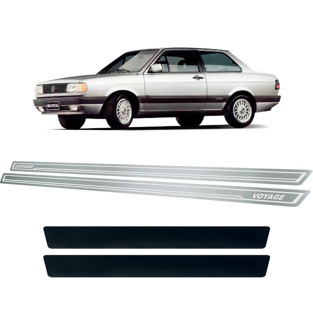Soleira + Vinil Volkswagen Voyage Quadrado 1982 Até 1997