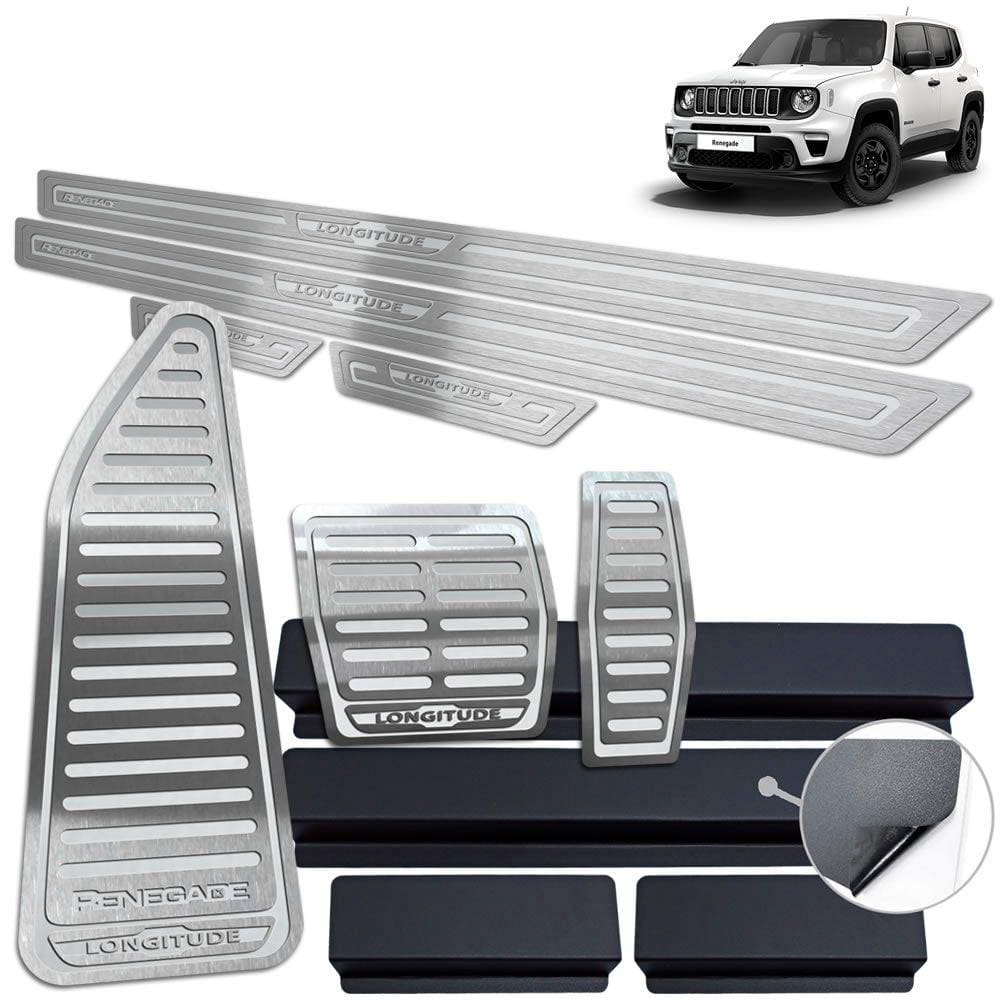 Pedaleira Soleira Descanso Prata Jeep Renegade Longitude