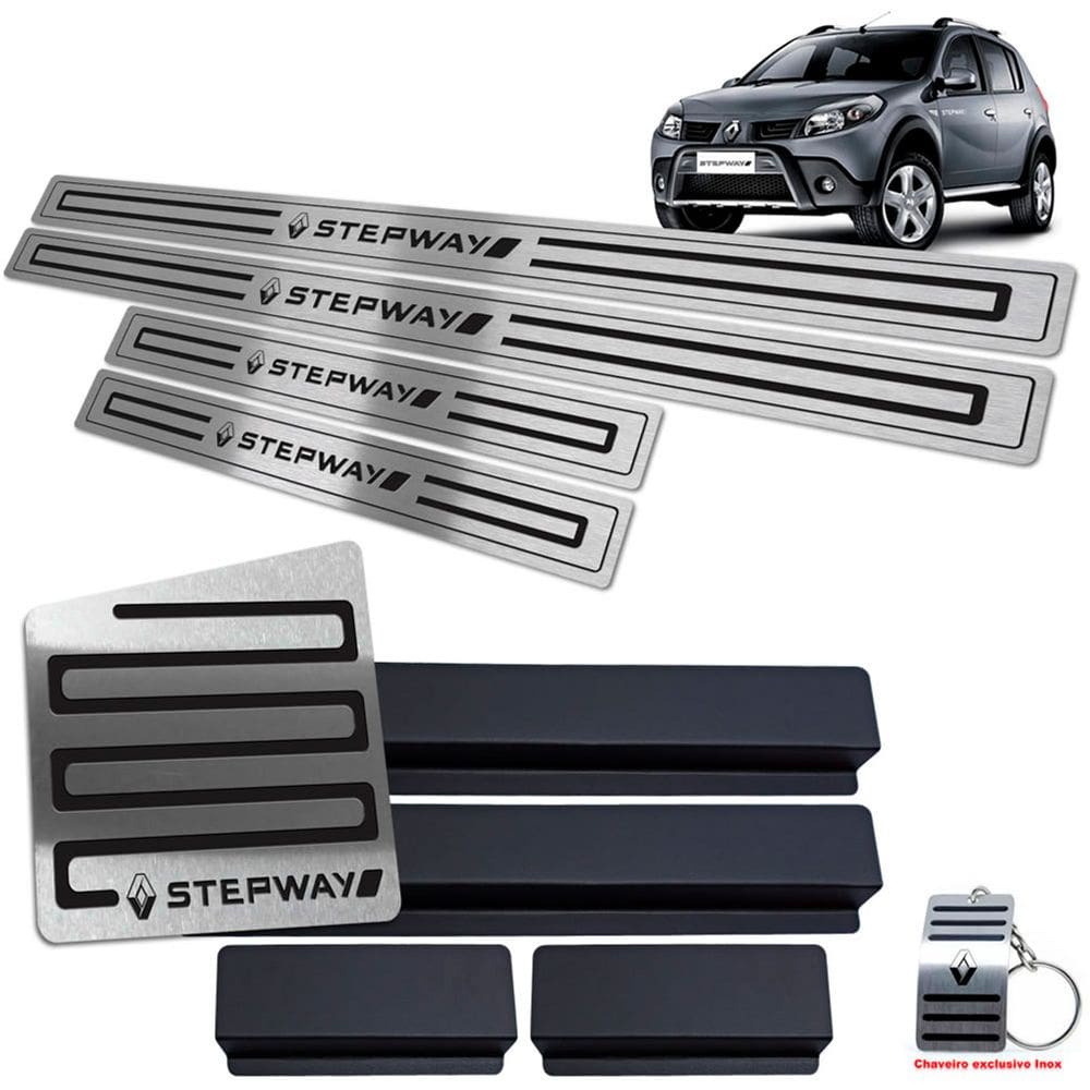 Descanso E Soleira Sandero Stepway 2008/2013 Preto BR