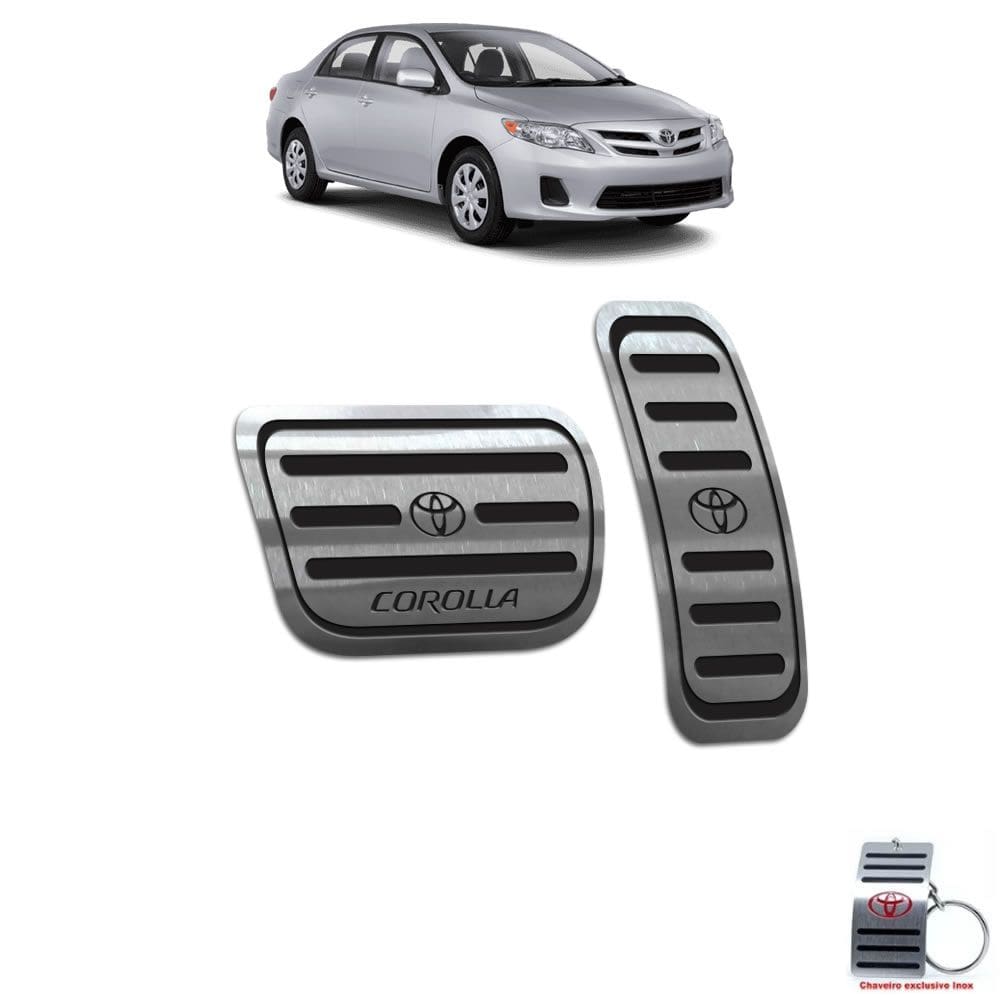 Pedaleiras Automático Em Aço Inox Corolla 2003 A 2013 Preto