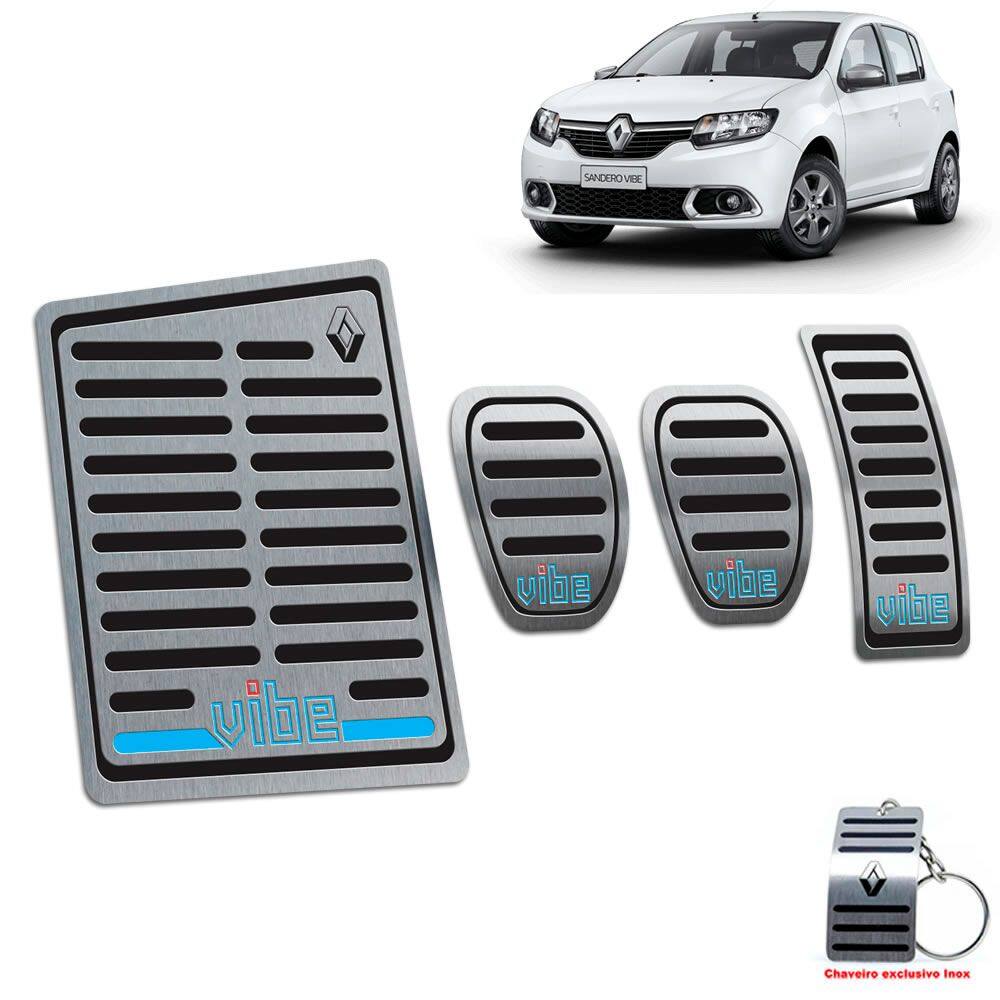 Descanso + Pedaleira Renault Sandero Vibe 2018 2019 Preto