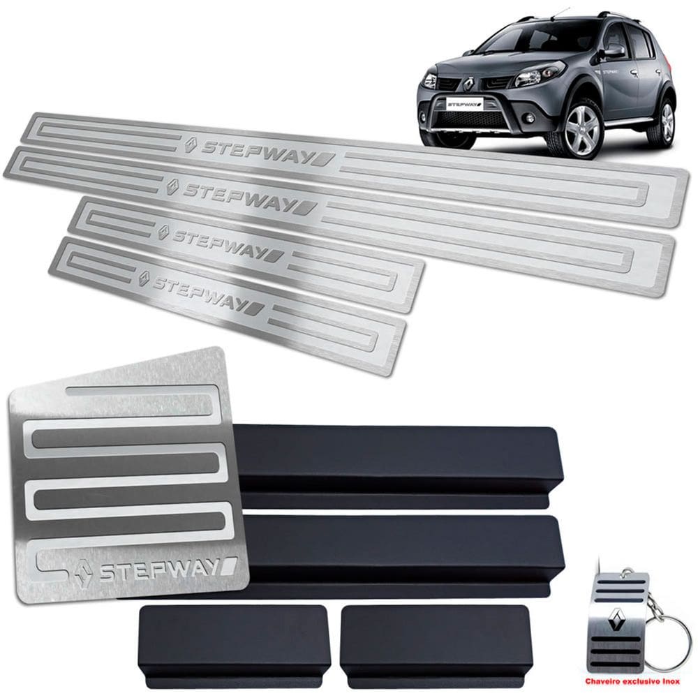Descanso E Soleira Sandero Stepway 2008/2013 Prata AR
