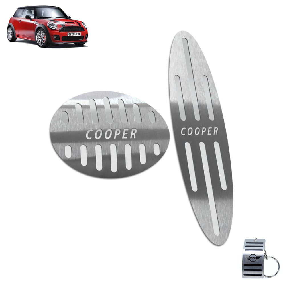 Pedaleira Automático Em Aço Inox Mini Cooper Prata