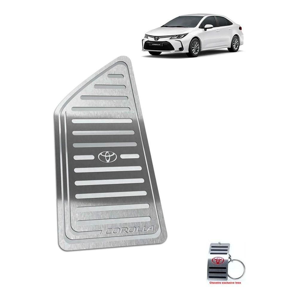 Descanso De Pé Em Aço Inox Toyota Corolla 2020 Prata