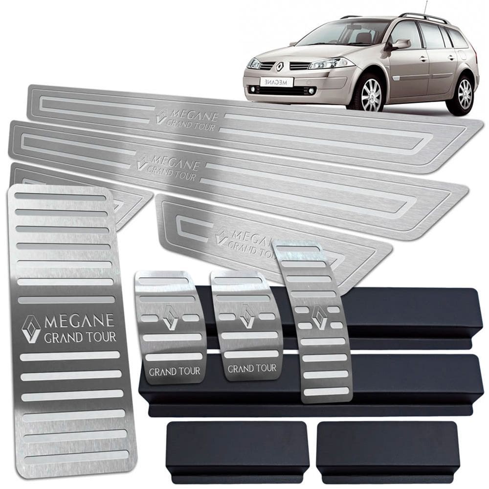 Kit Megane Grand Tour Manual 2007/2013 Prata Baixo Relevo