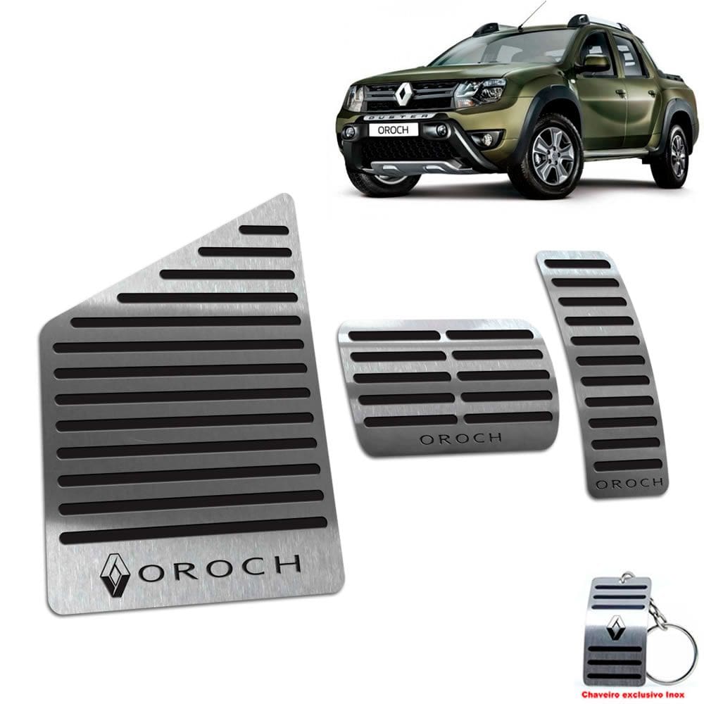 Pedaleira E Descanso Duster Oroch 2016/2021 Automático Preto