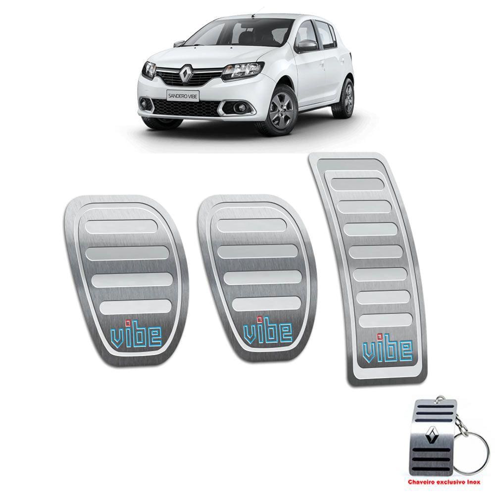 Pedaleira Manual Renault Sandero Vibe 2018 2019 Prata