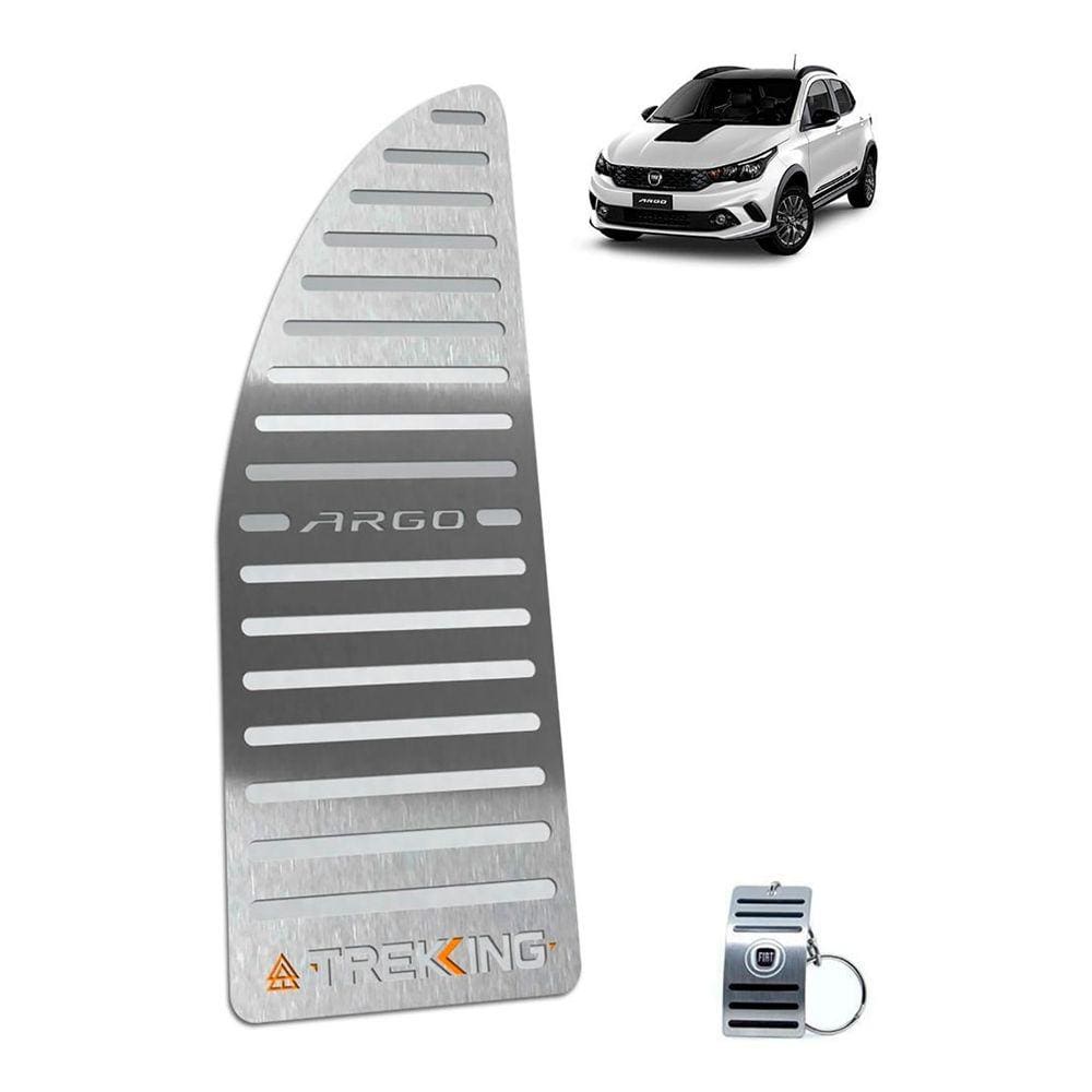 Descanso De Pé Em Aço Inox Fiat Argo Trekking Prata