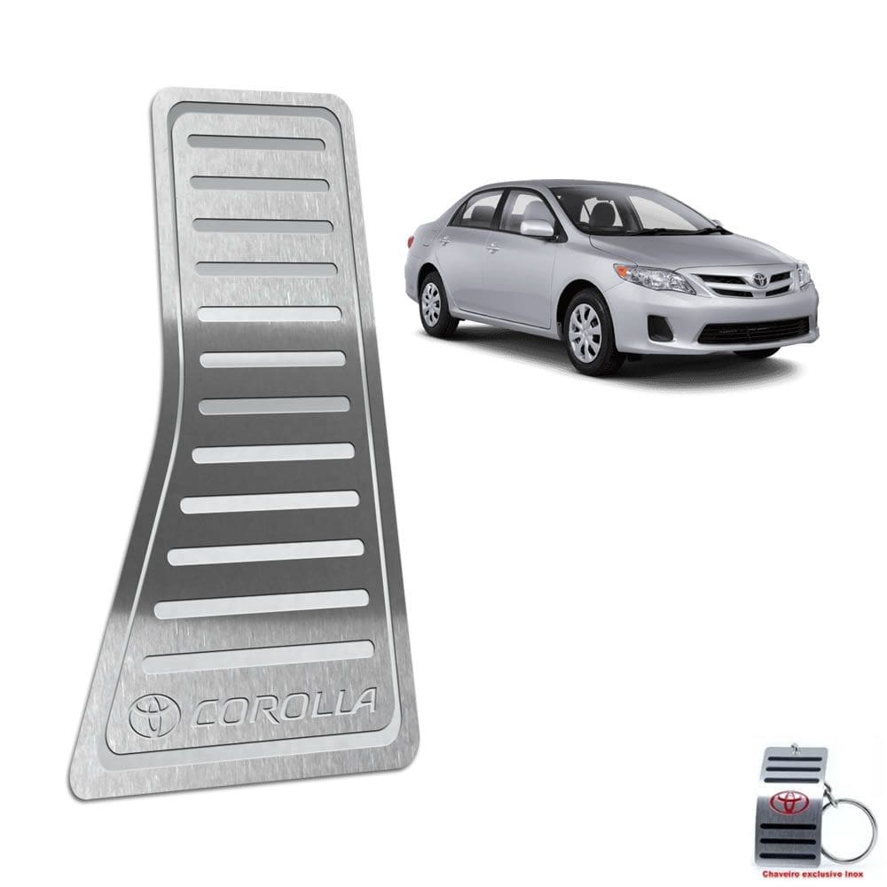 Descanso De Pé Em Inox Toyota Corolla 2003 A 2013 Prata