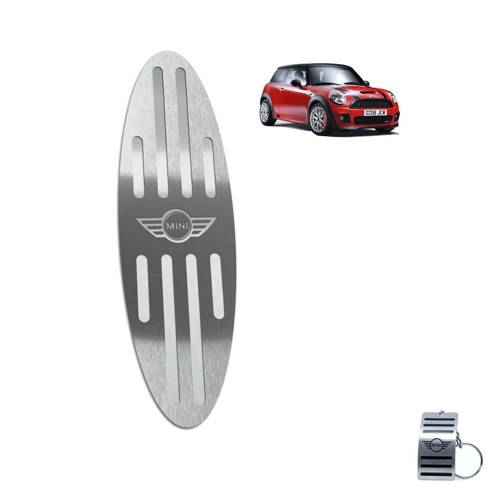 Descanso de Pé Em Aço Inox Mini Cooper Prata