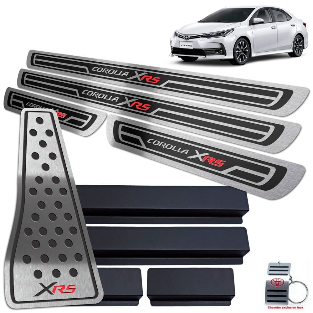 Descanso + Soleira Corolla Xrs 2014 a 19 Preto Alto Relevo