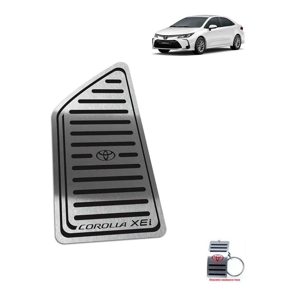 Descanso De Pé Aço Inox Toyota Corolla Xei 2020 Preto
