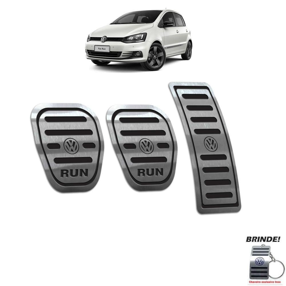 Pedaleiras Manual Em Aço Inox Fox Run 2016 a 2017 Preto