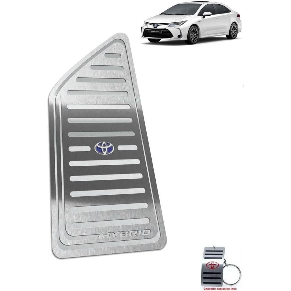 Descanso De Pé Em Aço Inox Toyota Corolla Hybrid 2020 Prata