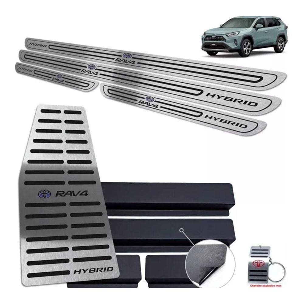 Descanso + Soleiras Preto Baixo Relevo Rav4 Hybrid 2020