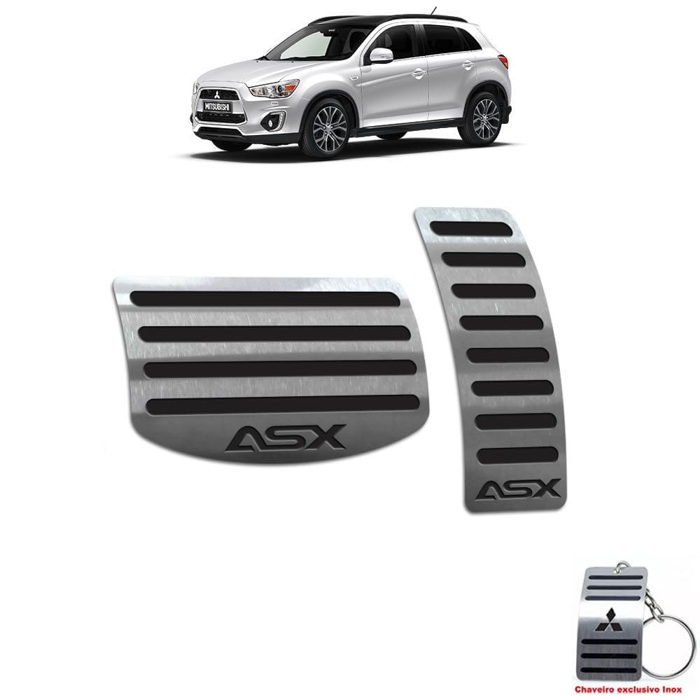 Pedaleiras Aço Inox Asx 2011/2017 Automático Preto