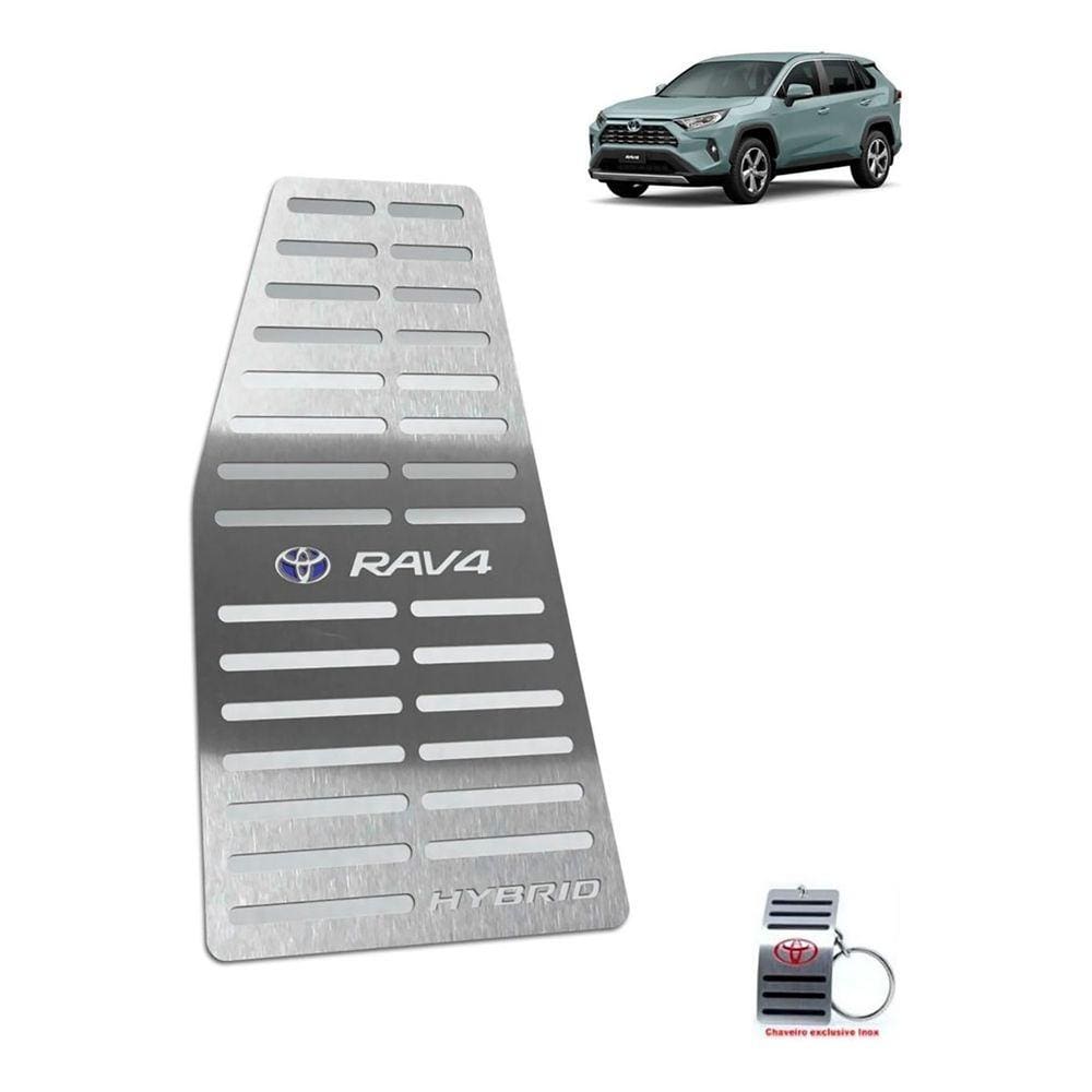 Descanso De Pé Em Aço Inox Rav4 Hybrid 2020 Prata