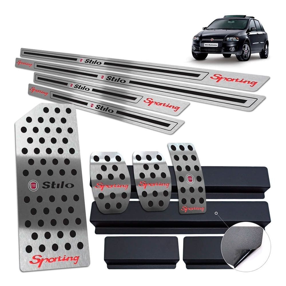 Kit Stilo Sporting 2007 A 2011 Manual Preto Baixo Relevo