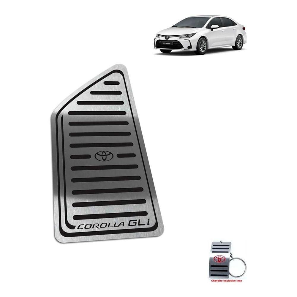Descanso De Pé Aço Inox Toyota Corolla Gli 2020 Preto