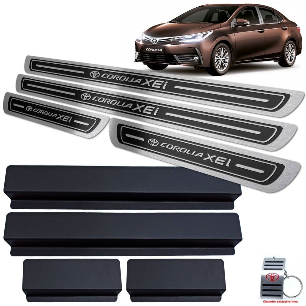 Soleiras Toyota Corolla Xei 2014/2019 Preto Alto Relevo