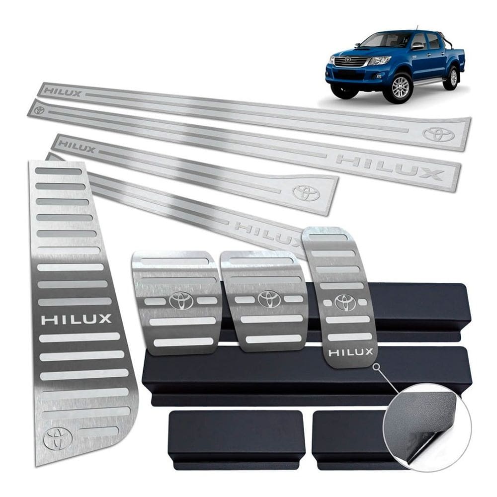 Soleira Pedaleira Manual Descanso Hilux 2006 A 2012 Prata AR