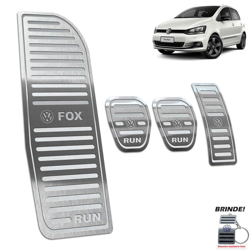 Descanso + Pedaleira Manual Fox Run 2016 a 2017 Prata