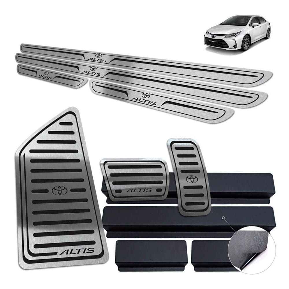 Soleira Pedaleira Descanso Corolla Altis 2020 Preto BR