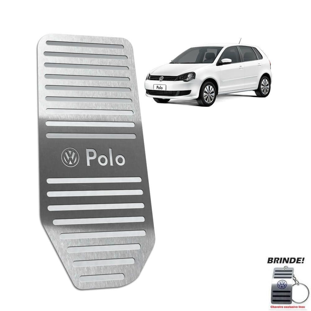 Descanso de Pé Aço Inox Volkswagen Polo 2003 a 2015 Prata