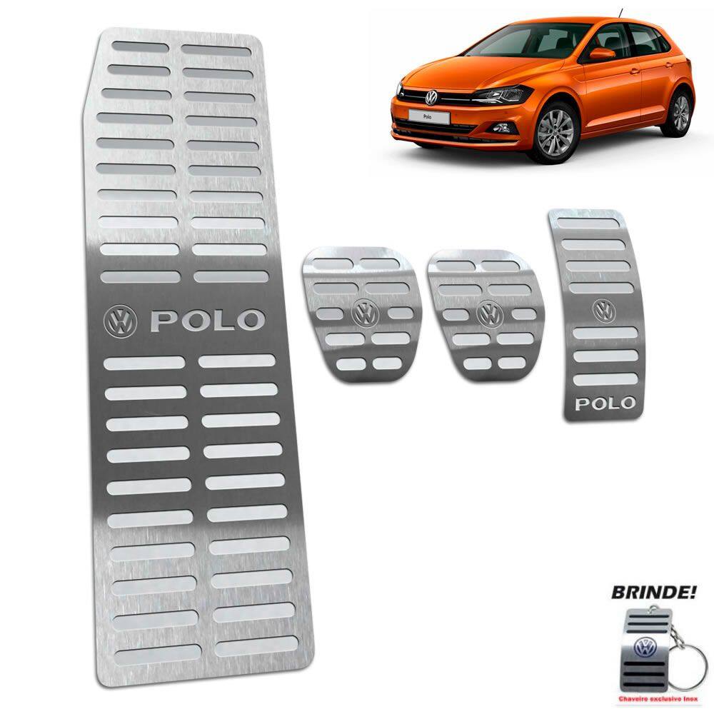 Descanso + Pedaleira Manual VW Polo 2019 2020 Prata