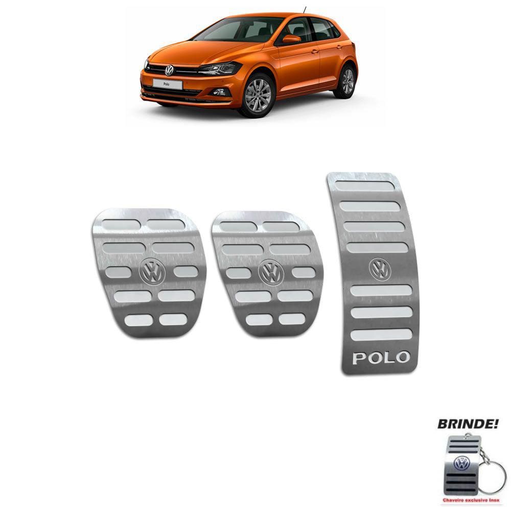 Pedaleira Manual Volkswagen Polo 2019 2020 Prata