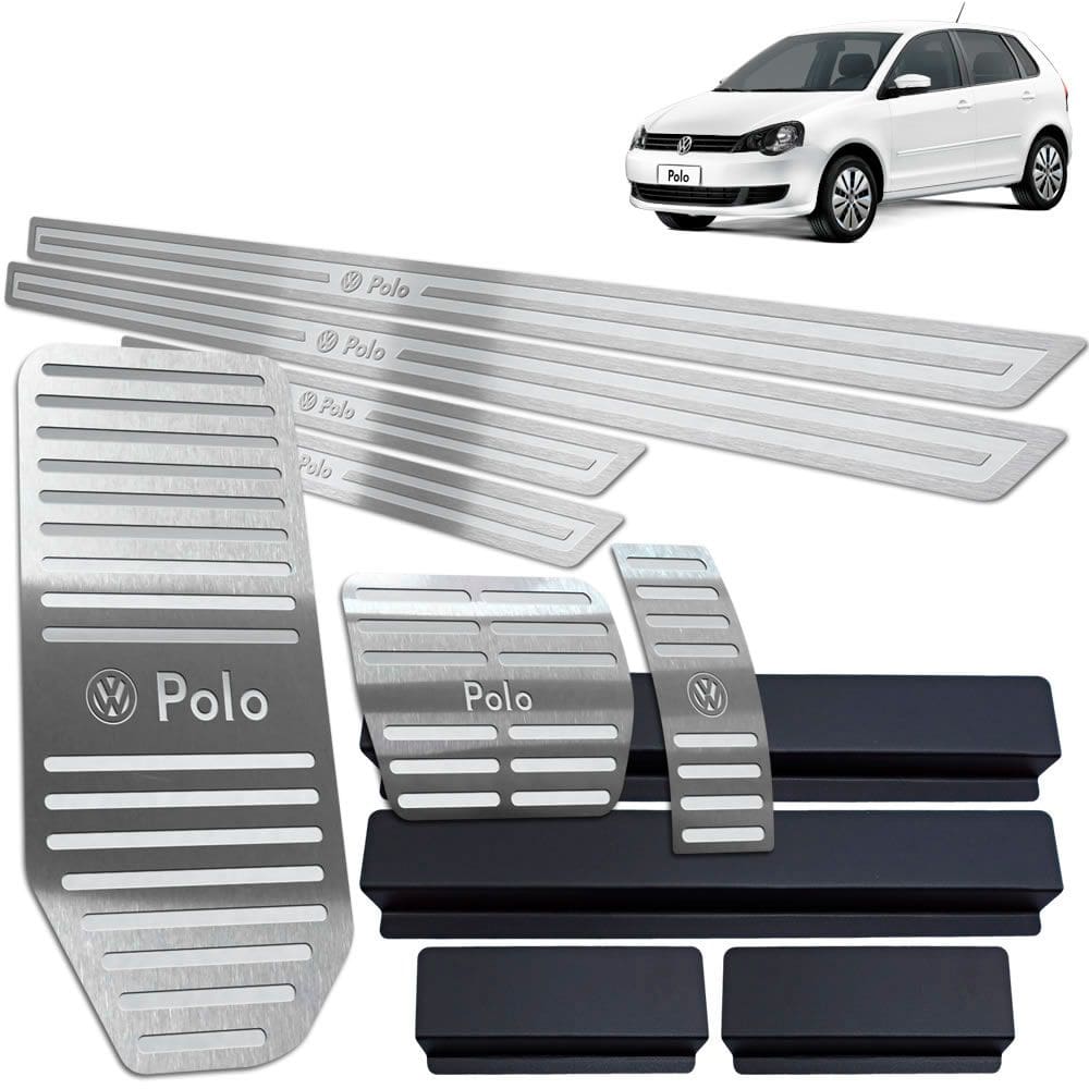 Descanso Pedaleira Soleira Polo 2003 a 2015 Prata Auto AR