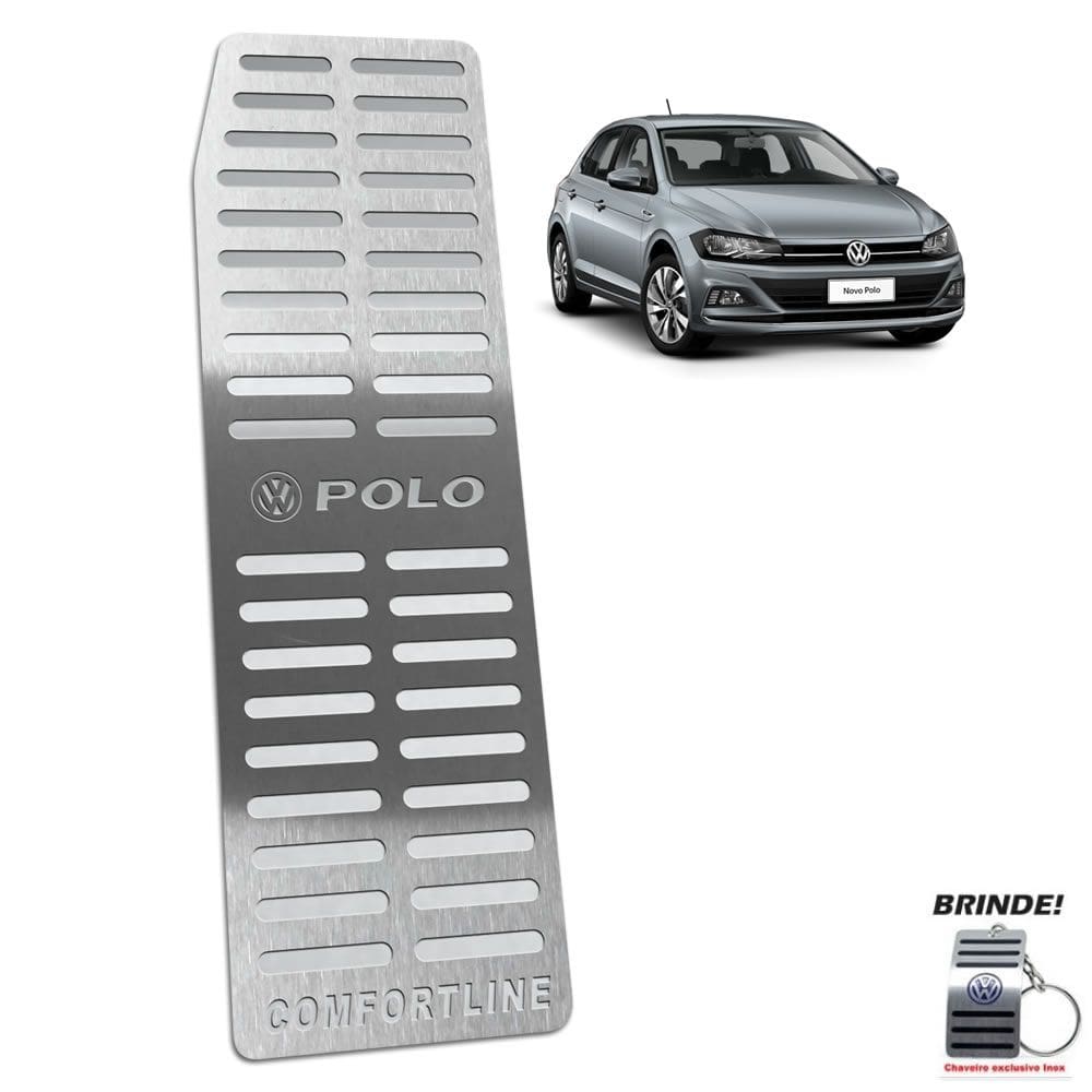 Descanso de Pé Gravação em Prata Polo Comfortline 2018 2020