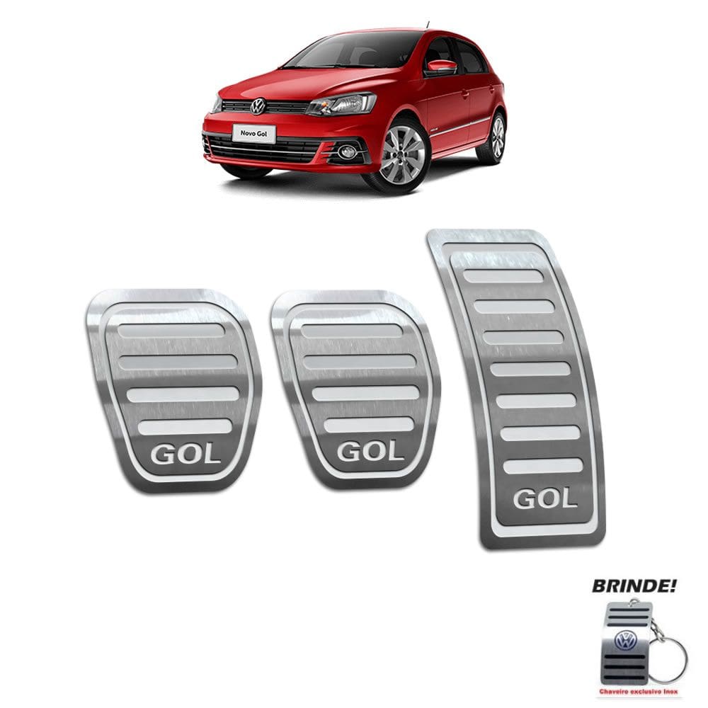 Pedaleira Manual Gol G6 G7 2012 A 2020 Prata
