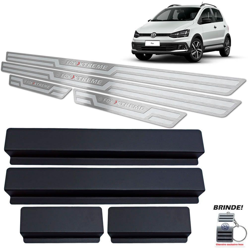 Soleiras Aço Inox Prata Alto Relevo Fox Xtreme 2018 A 2020