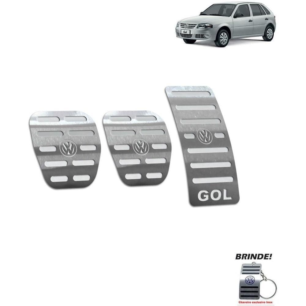 Pedaleira Manual Volkswagen Gol G4 2005 a 2014 Prata