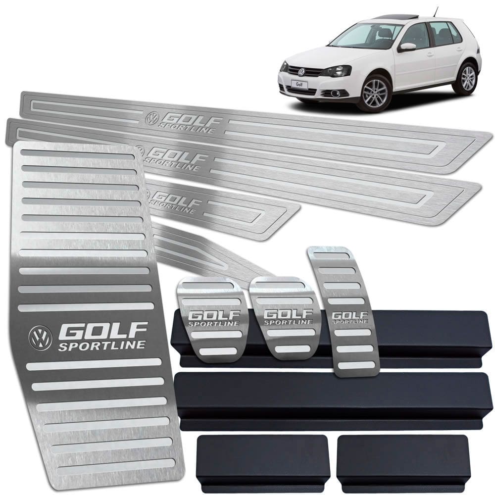 Descanso Pedaleira Soleira Golf Sportline Até 14 Prata B.R
