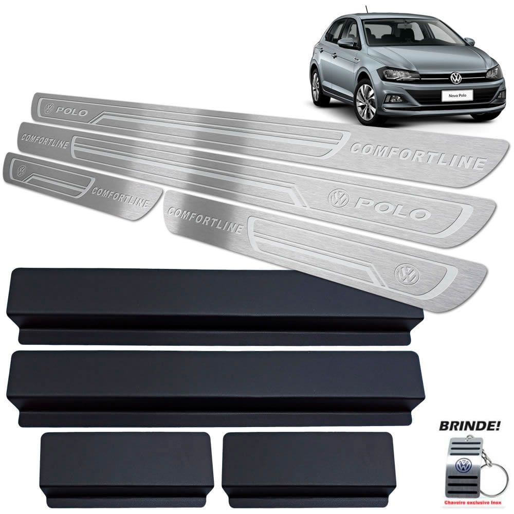 Soleiras Prata Baixo Relevo Polo Comfortline 2018 2020