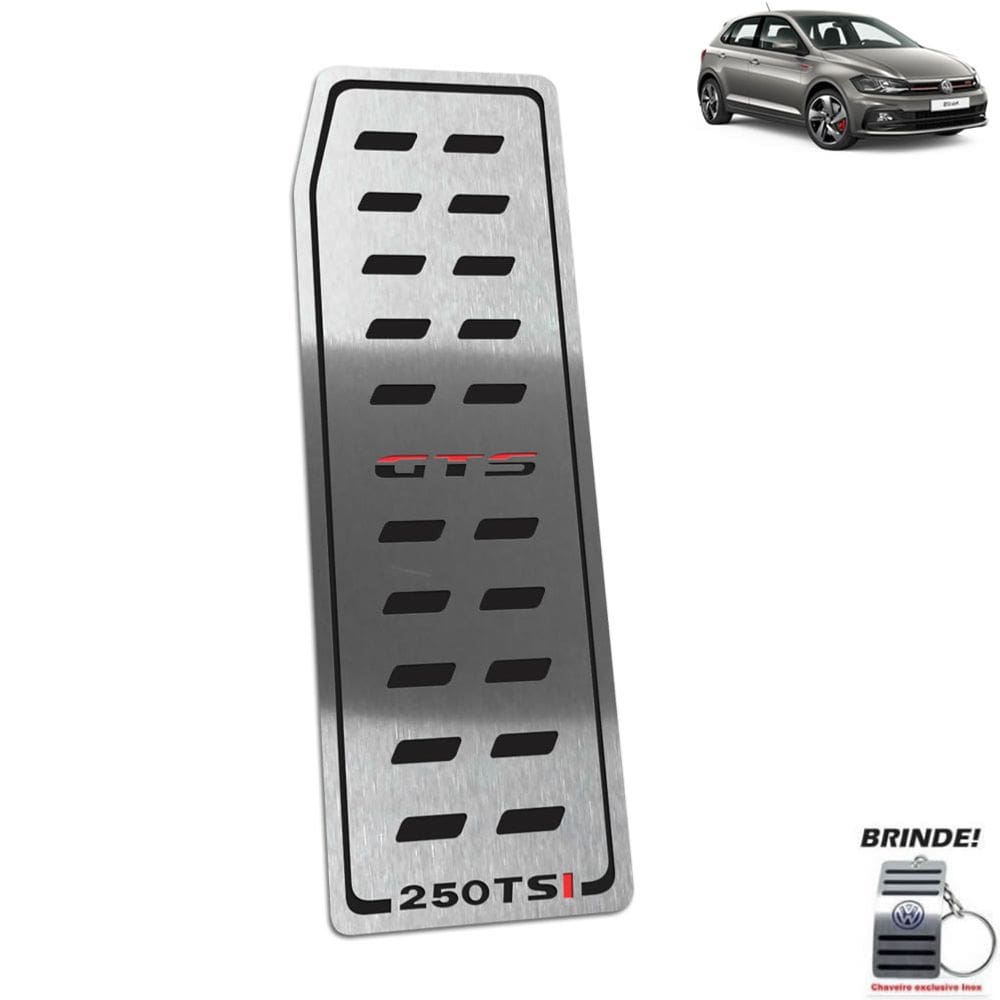 Descanso de Pé Gravação em Preto Polo GTS 250 TSI  Aço inox