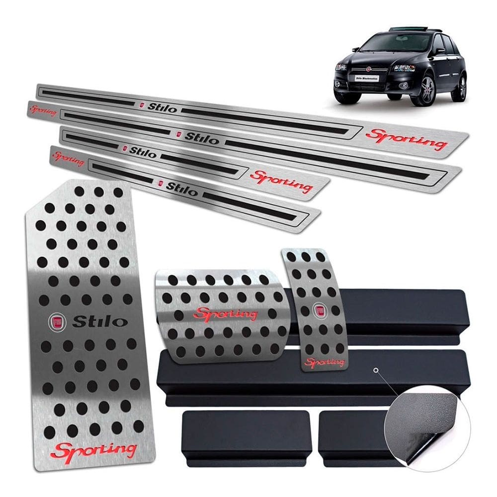 Kit Stilo Sporting 2007 A 2011 Automático Preto Baixo Relevo