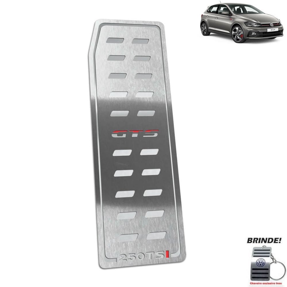 Descanso de Pé Gravação em Prata Polo GTS 250 TSI  Aço inox
