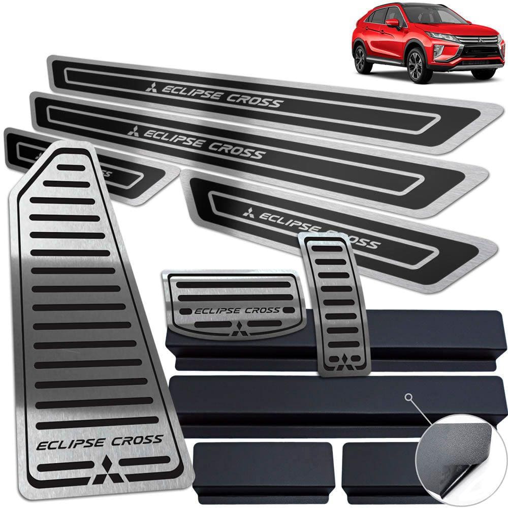 Descanso Pedaleira Soleira Mitsubishi Eclipse Cross Preto