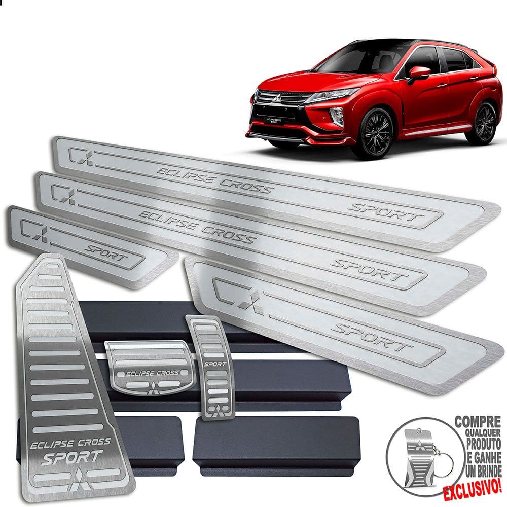 Descanso Pedaleira Soleira Eclipse Cross Sport Prata
