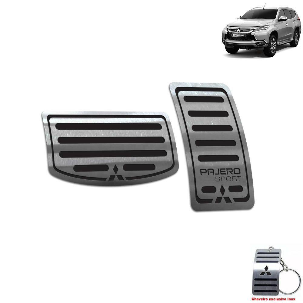Pedaleira Automático Mitsubishi Pajero Sport 2019 2021 Preto