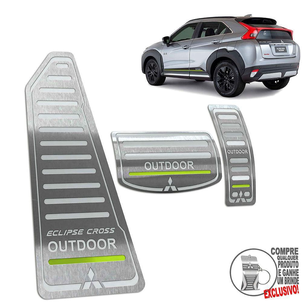 Descanso + Pedaleira Mitsubishi Eclipse Cross Outdoor Prata