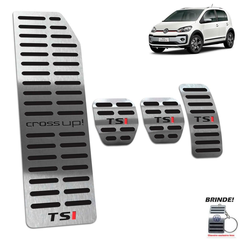 Descanso de Pé + Pedaleira Volkswagen Cross Up Tsi Preto